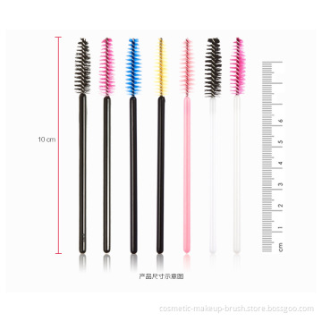 Colorful nylon eyelash mascara brush wands